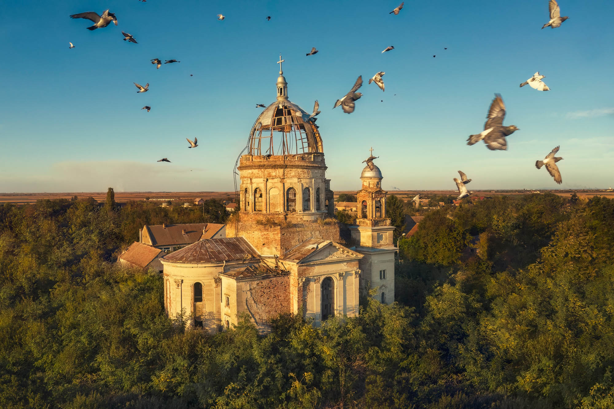 Old Mausoleum in Romania, Lost Place, Abandoned, Birds