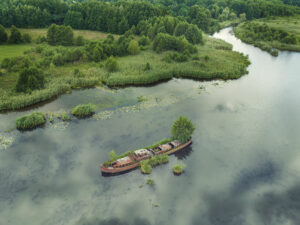 Abandoned shipwreck in Germany