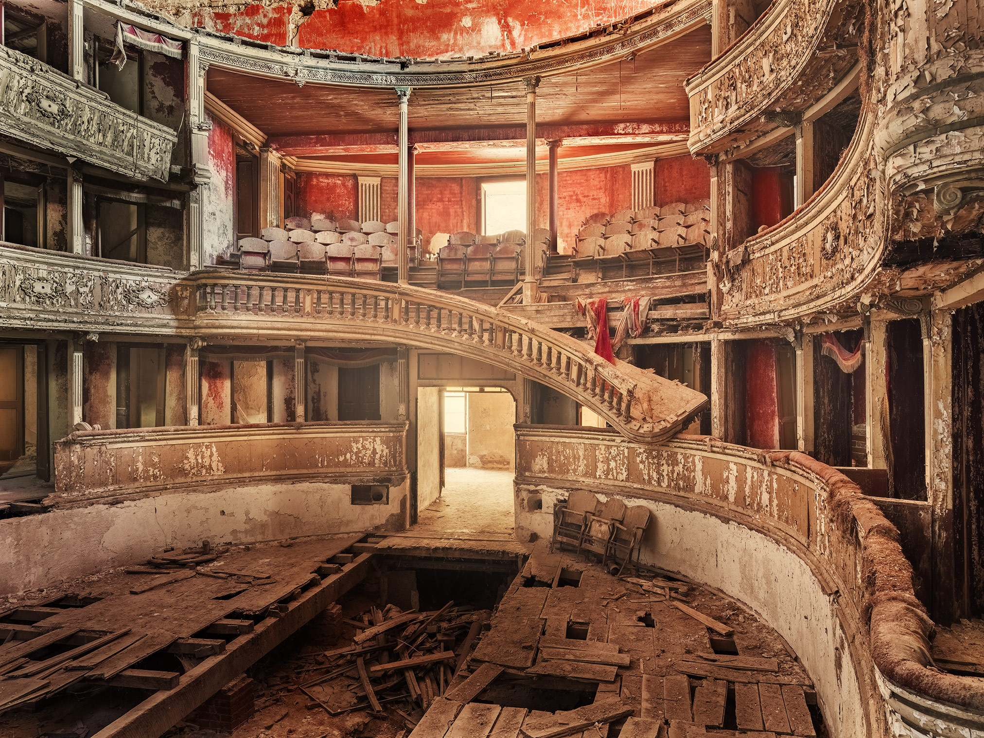Abandoned historical theatre in Italy