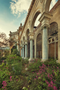 Ehemaliger Palast und Casino Villa Sultanina in Ospedaletti, Ligurien, Italien