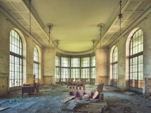 Verlassener Theatersaal in einem Sanatorium, Tskaltubo, Georgien