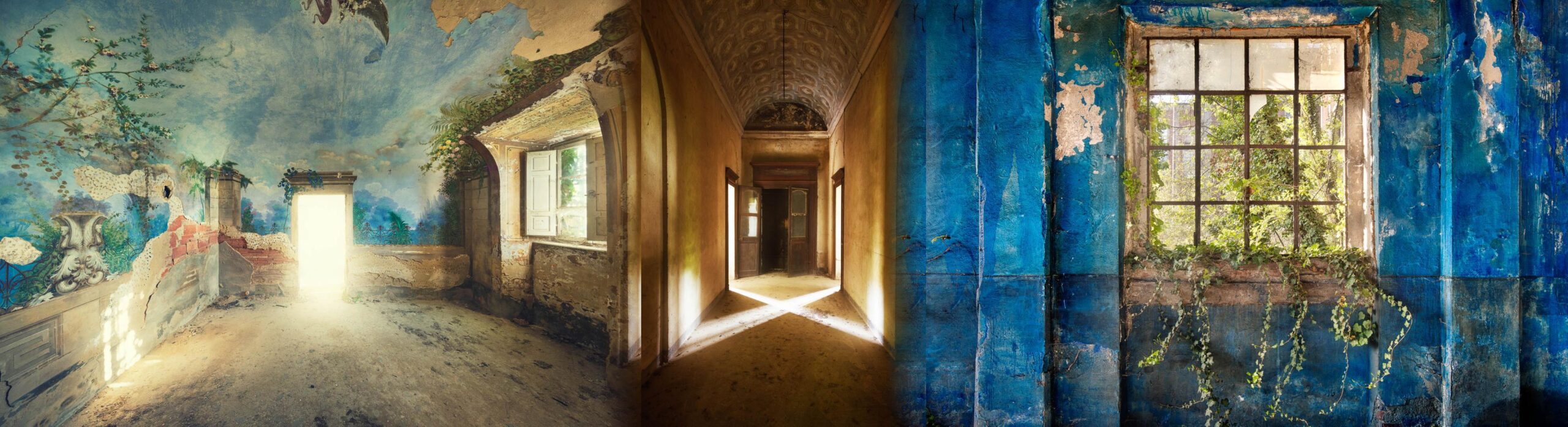 INTO THE LIGHT fängt die magische Anziehungskraft von Licht in verlassenen Orten ein, wo Fenster und Türen als Portale ins Unbekannte wirken, die unsere Neugier wecken, die Fantasie beflügeln und uns auf eine visuelle Reise zwischen Verfall, Sehnsucht und Aufbruch mitnehmen.